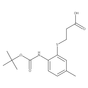 3-[5-Methyl-2-[(2-methylpropan-2-yl)oxycarbonylamino]phenyl]sulfanylpropanoic acid结构式