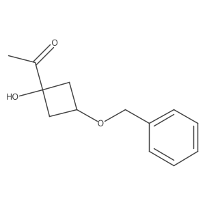 1-[3-(Benzyloxy)-1-hydroxycyclobutyl]ethan-1-one Structure