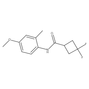 3,3-difluoro-N-(4-methoxy-2-methylphenyl)cyclobutane-1-carboxamide结构式