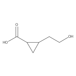 2-(2-Hydroxyethyl)cyclopropane-1-carboxylic acid Structure