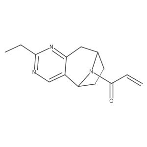 1-(5-Ethyl-4,6,12-triazatricyclo[7.2.1.02,7]dodeca-2,4,6-trien-12-yl)prop-2-en-1-one结构式