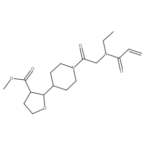 rac-methyl (2R,3S)-2-{1-[2-(N-ethylprop-2-enamido)acetyl]piperidin-4-yl}oxolane-3-carboxylate Structure