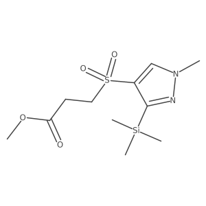 3-[[1-Methyl-3-(trimethylsilyl)-1H-pyrazol-4-yl]sulfonyl]propanoic acid methyl ester Structure