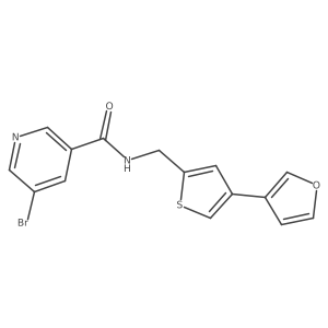 5-bromo-N-{[4-(furan-3-yl)thiophen-2-yl]methyl}pyridine-3-carboxamide Structure