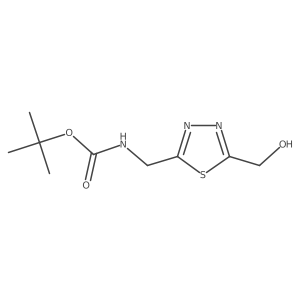 Tert-butyl N-[[5-(hydroxymethyl)-1,3,4-thiadiazol-2-yl]methyl]carbamate结构式