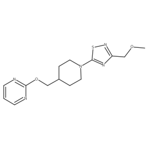 2-({1-[3-(Methoxymethyl)-1,2,4-thiadiazol-5-yl]piperidin-4-yl}methoxy)pyrimidine Structure