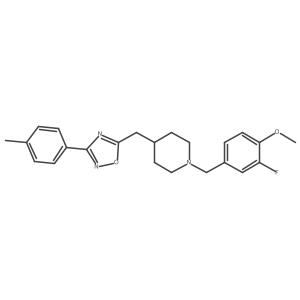 1-[(3-Fluoro-4-methoxyphenyl)methyl]-4-{[3-(4-methylphenyl)-1,2,4-oxadiazol-5-yl]methyl}piperidine结构式