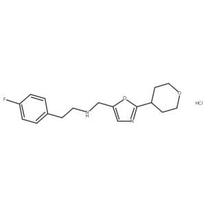 [2-(4-Fluorophenyl)ethyl]({[2-(oxan-4-yl)-1,3-oxazol-5-yl]methyl})amine hydrochloride Structure