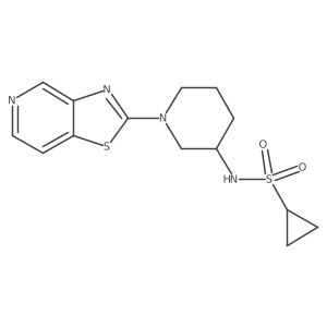 N-(1-{[1,3]thiazolo[4,5-c]pyridin-2-yl}piperidin-3-yl)cyclopropanesulfonamide Structure