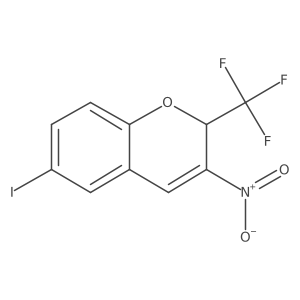 6-Iodo-3-nitro-2-(trifluoromethyl)-2H-chromene结构式