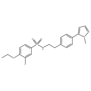 4-ethoxy-3-fluoro-N-{2-[4-(1-methyl-1H-pyrazol-5-yl)phenyl]ethyl}benzene-1-sulfonamide结构式