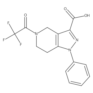 1-phenyl-5-(2,2,2-trifluoroacetyl)-1H,4H,5H,6H,7H-pyrazolo[4,3-c]pyridine-3-carboxylic acid Structure
