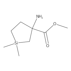 Methyl 3-amino-1,1-dimethylsilolane-3-carboxylate结构式