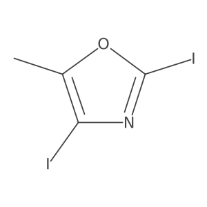 2,4-Diiodo-5-methyl-1,3-oxazole结构式