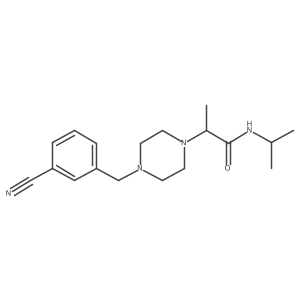 2-{4-[(3-cyanophenyl)methyl]piperazin-1-yl}-N-(propan-2-yl)propanamide结构式