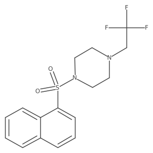 1-(Naphthalene-1-sulfonyl)-4-(2,2,2-trifluoroethyl)piperazine Structure