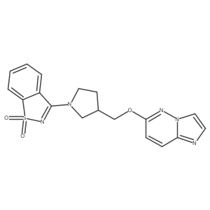3-[3-(Imidazo[1,2-b]pyridazin-6-yloxymethyl)pyrrolidin-1-yl]-1,2-benzothiazole 1,1-dioxide结构式