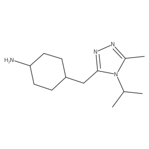 4-{[5-methyl-4-(propan-2-yl)-4H-1,2,4-triazol-3-yl]methyl}cyclohexan-1-amine结构式