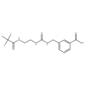 3-[({[2-(2,2,2-Trifluoroacetamido)ethyl]carbamoyl}amino)methyl]benzoic acid Structure