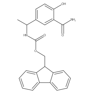 (9H-fluoren-9-yl)methyl N-[1-(3-carbamoyl-4-hydroxyphenyl)ethyl]carbamate结构式