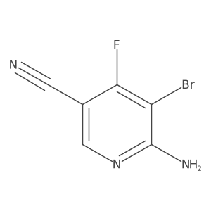6-Amino-5-bromo-4-fluoronicotinonitrile结构式
