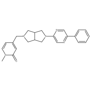 1-Methyl-4-{[5-(5-phenylpyrazin-2-yl)-octahydropyrrolo[3,4-c]pyrrol-2-yl]methyl}-1,2-dihydropyridin-2-one结构式