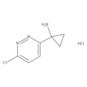 1-(6-Chloropyridazin-3-YL)cyclopropan-1-amine hcl Structure