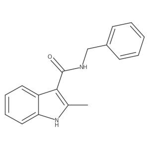 N-benzyl-2-methyl-1H-indole-3-carboxamide结构式