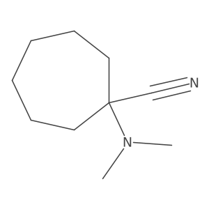 1-(dimethylamino)cycloheptanecarbonitrile Structure