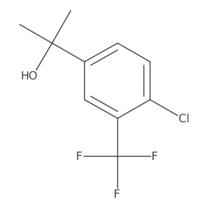 2-[4-Chloro-3-(trifluoromethyl)phenyl]propan-2-ol结构式