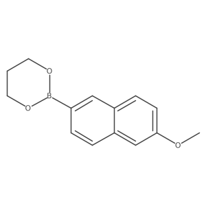 2-(6-Methoxy-2-naphthalenyl)-1,3,2-dioxaborinane结构式