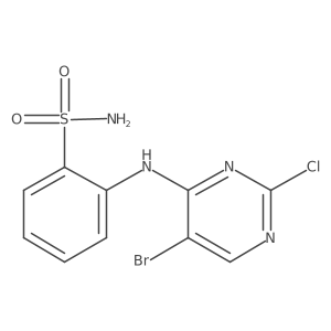 2-(5-Bromo-2-chloropyrimidin-4-ylamino)benzenesulfonamide Structure