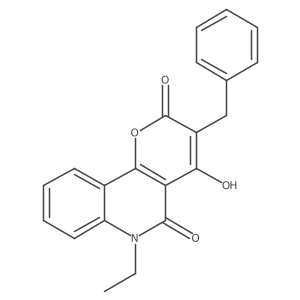 3-benzyl-6-ethyl-4-hydroxy-2H-pyrano[3,2-c]quinoline-2,5(6H)-dione结构式