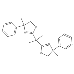 (4S,4'S)-2,2'-(Propane-2,2-diyl)bis(4-methyl-4-phenyl-4,5-dihydrooxazole) Structure