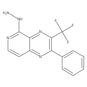 5-Hydrazinyl-2-phenyl-3-(trifluoromethyl)pyrido[3,4-b]pyrazine结构式