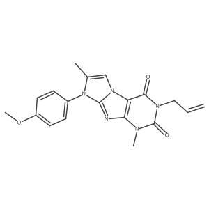 3-allyl-8-(4-methoxyphenyl)-1,7-dimethyl-1H-imidazo[2,1-f]purine-2,4(3H,8H)-dione Structure