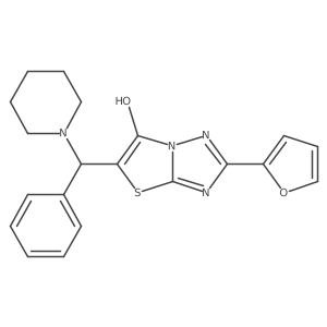 2-(Furan-2-yl)-5-(phenyl(piperidin-1-yl)methyl)thiazolo[3,2-b][1,2,4]triazol-6-ol Structure
