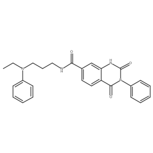 N-(3-(ethyl(phenyl)amino)propyl)-2,4-dioxo-3-phenyl-1,2,3,4-tetrahydroquinazoline-7-carboxamide结构式