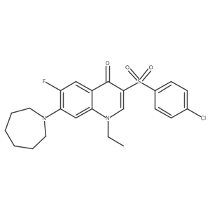 7-(Azepan-1-yl)-3-(4-chlorobenzenesulfonyl)-1-ethyl-6-fluoro-1,4-dihydroquinolin-4-one Structure