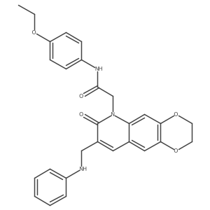 N-(4-ethoxyphenyl)-2-{7-oxo-8-[(phenylamino)methyl]-2H,3H,6H,7H-[1,4]dioxino[2,3-g]quinolin-6-yl}acetamide结构式
