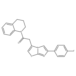 1-(3,4-dihydroquinolin-1(2H)-yl)-2-(6-(4-fluorophenyl)imidazo[2,1-b]thiazol-3-yl)ethanone结构式