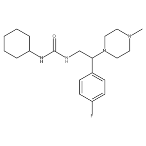 1-Cyclohexyl-3-[2-(4-fluorophenyl)-2-(4-methylpiperazin-1-yl)ethyl]urea Structure