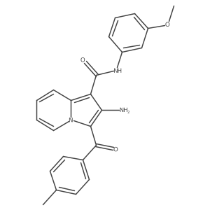 2-amino-N-(3-methoxyphenyl)-3-(4-methylbenzoyl)indolizine-1-carboxamide Structure