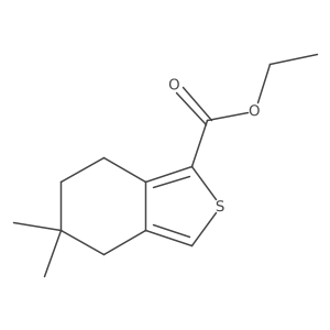 5,5-Dimethyl-4,5,6,7-tetrahydro-benzo[c]thiophene-1-carboxylic acid ethyl ester结构式
