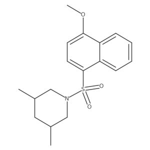 1-[(4-Methoxynaphthyl)sulfonyl]-3,5-dimethylpiperidine结构式