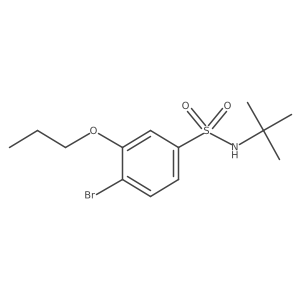 (Tert-butyl)[(4-bromo-3-propoxyphenyl)sulfonyl]amine结构式