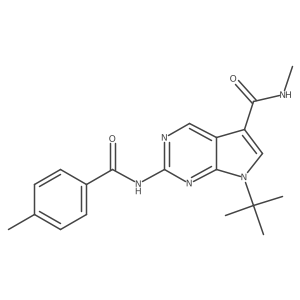 7h-Pyrrolo[2,3-d]pyrimidine-5-carboxamide,7-(1,1-dimethylethyl)-n-methyl-2-[(4-methylbenzoyl)amino]-结构式