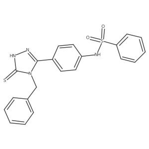 N-(4-(4-Benzyl-5-mercapto-4H-1,2,4-triazol-3-yl)phenyl)benzenesulfonamide结构式