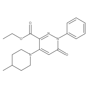 Ethyl 4-(4-methylpiperidin-1-yl)-6-oxo-1-phenyl-1,6-dihydropyridazine-3-carboxylate Structure