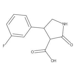 4-(3-Fluorophenyl)-2-oxopyrrolidine-3-carboxylic acid Structure